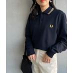 ショッピング旅行 ポロシャツ ポロ 「FRED PERRY/フレッドペリー」 ツインティップライン ワンポイント刺繍ロゴ ロングスリーブポロシャツ M3636 レディー