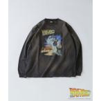ショッピングダメージ tシャツ BACK TO THE FUTURE 別注 ダメージ加工 ロングスリーブ T メンズ