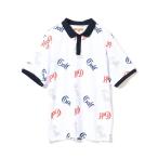 ショッピングORANGE ポロシャツ ORANGE LABEL / 総柄 ロゴ ポロシャツ メンズ