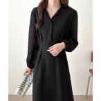 ショッピングシャツワンピース ワンピース 開襟ワッシャーシャツワンピース