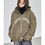 パーカー 裏起毛 ウォシュ加工 オー