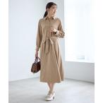 シャツワンピース リボンシャツワンピース