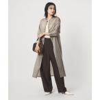 シャツワンピース シアー ストライプ シャツワンピース