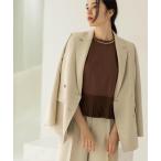 ジャケット テーラードジャケット 金ボタンダブルブレストテーラードジャケット/セットアップ対応「洗える」「S〜LL」 レディース