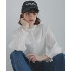 ブラウス シャツ 「WEB限定」スタンドカラーピンタックフリルシャツ レディース