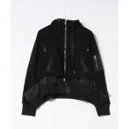 ブルゾン アウター MA-1風デザインフーディジャケット レディース