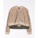 ブルゾン アウター 総レースカジュアルMA-1ジャケット レディース