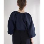 ブラウス シャツ ＆NAVY オーガンジージャガードタックブラウス レディース