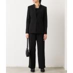 ショッピング喪服 セットアップ 「喪服・礼服」ウォッシャブル スタンドネックジャケット・前開きブラウス・ストレートパンツ 3点セットブラックフォーマルアンサンブル レデ