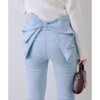  джинсы Denim Denim брюки [ задний . до симпатичный ] задний лента Denim flare pants женский 