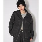 ショッピングカバーオール ブルゾン アウター ハイショクステッチカバーオール レディース