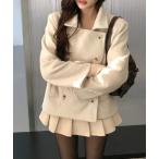 ピーコート pコート ショート丈 テーラードコート レディース