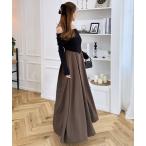 ショッピングドット ワンピース オフショルギャザードットフレアドッキングワンピース