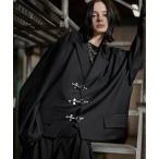 ジャケット テーラードジャケット 「ERAR」「セットアップ対応」ファイヤーマンストラップダメージデザインショート丈テーラードジャケット メンズ レデ