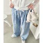 パンツ レイヤード風ギンガムチェックパンツ レディース