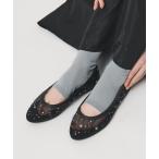 バレエシューズ パンプス チュール ビジュー バレエシューズ