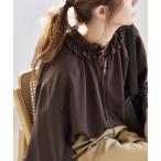 ショッピング洗濯機 ブラウス シャツ quaranciel:「洗濯機可能」フリルカラー リボン ギャザースリーブ ブラウス レディース