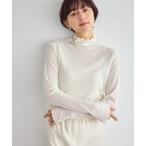 ショッピングラメ tシャツ ラメシアーリブタートルトップス レディース