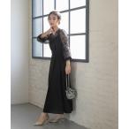 ショッピングスパンコール ドレス スパンコールレースコンビドレス（ベルト付き）