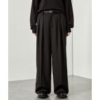 スラックス 「Alfred Alex」ウールライク 2タック ストレート バギースラックス「セットアップ対応」 メンズ レディース