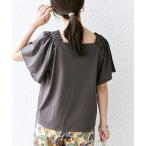 「SHIPS any」 半袖カットソー ONE SIZE ブラウン レディース