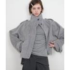  бушлат p пальто [SOLWEIGE] мех кролика × шерсть × шелк . альпака style длинный пирог ru котороткое пальто женский мужской 