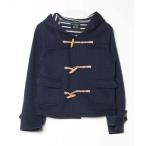 [w closet] оборка полупальто "даффл коут" - темно-синий женский 