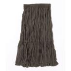 スカート ウールブレンドティアードワッシャースカート