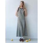 ショッピングファーファ ワンピース ロゴ刺繍ボーダーワンピース