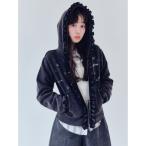 ショッピングファーファ パーカー フリルジップアップフーディー レディース