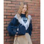 ショッピングファーファ トレーナー スウェット リメイクデザインフリルスウェット レディース