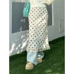 ショッピングシフォン スカート プリントシフォンバイアスミディスカート