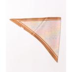 ショッピングスカーフ スカーフ バンダナ シグネチャー レインボー プリント シルク トライアングル スカーフ レディース