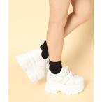 スニーカー ラインストーンスタッズ厚底スニーカー レディース