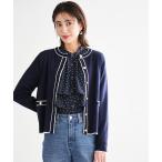 カーディガン 「花粉リリース」ラインポイント カーディガン レディース