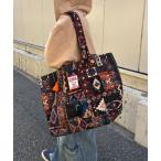 ショッピング柄 トートバッグ 「SOUNDS GOOOOD」ゴブラン柄トートバッグ レディース メンズ