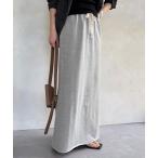 スカート 裏毛ロングスカート