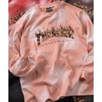 tシャツ 「70」「THRASHER/スラッシャー」レオパードロゴ ファーアップリケ フェード加工 ロングスリーブＴシャツ/ショート丈有り