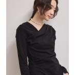 tシャツ 「WEB限定」アシンメトリードレープトップス レディース