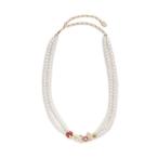 ショッピングファーファ ネックレス フラワーモチーフパールネックレス レディース