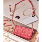 ショッピングファーファ ショルダーバッグ バッグ 「限定カラー」ツイードロゴフォンホルダー レディース