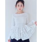 ショッピングファーファ ニット セーター バルーンドッキングリブニットプルオーバー レディース