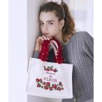 トートバッグ いちごフリルハンドルスクエアトートバッグ レディース