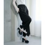 ショッピングワイドパンツ スラックス パンツ 「CEREMONY SET UP対応」レースワイドパンツ(HARE) レディース