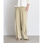 パンツ バイオ加工ラップタックワイドパンツ レディース
