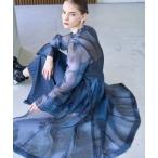 ショッピングフラワー ワンピース 「CEREMONY」2Pシアーフラワーワンピース(HARE)