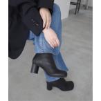 ブーツ 「追加4」SLOBE スクエアトゥショートブーツ レディース