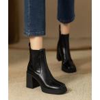 ブーツ サイドゴアハイヒールショートブーツ レディース
