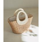 ショッピングかご かごバッグ カゴバッグ パールハンドルバスケットL