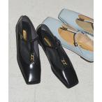 ショッピングチェーン シューズ GRISEスクエアチェーンツキTストラップフラット レディース